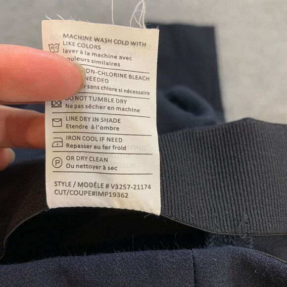 Vince Pants Womens XS Extra Small Black Side Zip Cropped Stretch Waist Trouser - Picture 11 of 13